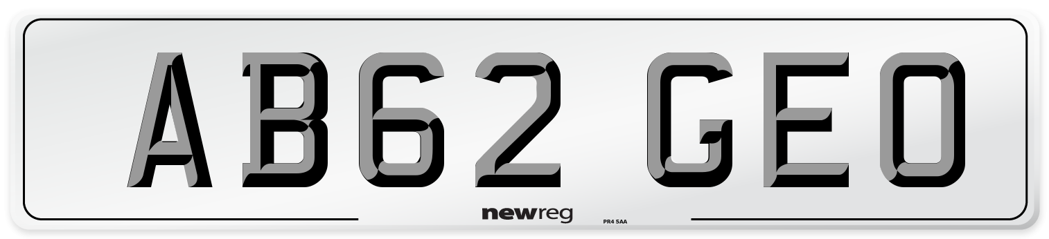 AB62 GEO Number Plate from New Reg